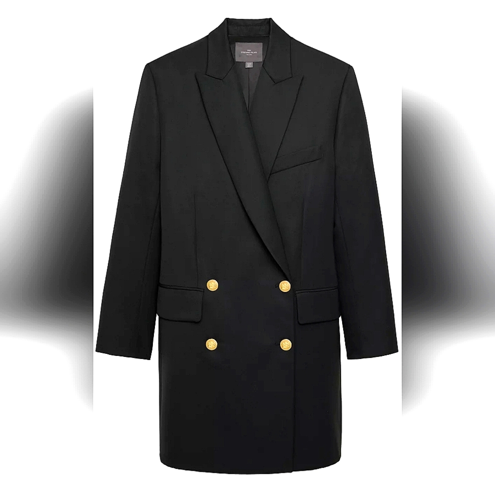 ZARA x STEFANO PILATI COLLAB BLACK WOOL FROCK COAT WITH BUTTONS ✨️✨️✨️ - Picture 2 of 4